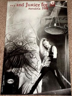 Metallica James Hetfield Live 1989 Justice Tour Poster