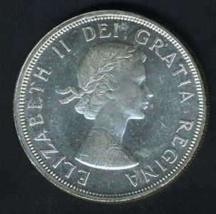 Canada 1964 Elizabeth II Silver Dollar Coin as Shown