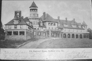 1906 Elk National Home Bedford City VA Photo Postcard