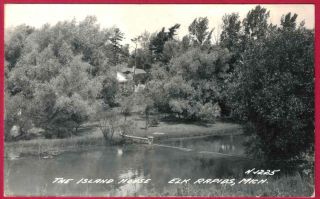 Elk Rapids MI Island House View 1950 RPPC Postcard Antrim County