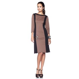  atwood ponte knit colorblock dress with buckle details rating 11 $ 19