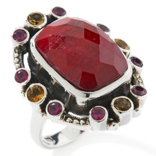 Nicky Butler 12.8ct Red Corundum and Multigemstone Sterling Silver