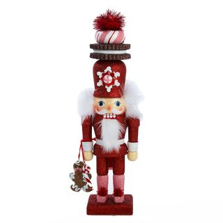 Kurt Adler 12 Hollywood Red Gingerbread Nutcracker with Cookie Hat at