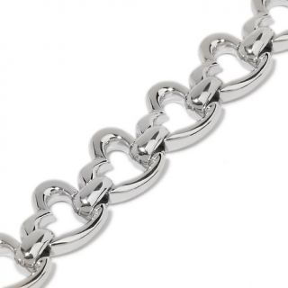 sterling silver heart shaped link 7 12 bracelet d 201007192215249