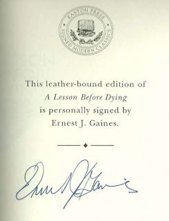 Lesson Before Dying Gaines Ernest J Collectors Editionexquisite