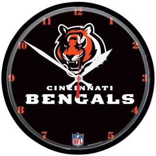 Football Fan Cincinnati NFL Team 12 3/4 Round Clock   Bengals