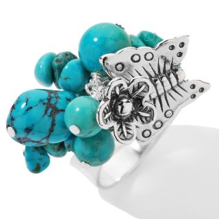  butterfly and flower sterling silver ring rating 13 $ 14 95 s