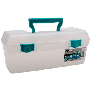 ArtBin Essentials Lift Out Storage Box   Clear/Teal