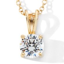 Absolute Round Solitaire Ladder on 18in Necklace   .90ct