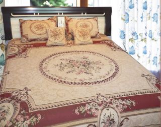 Dada Bedding Elegant Chenille Woven Red Twin Queen Size Bedspread