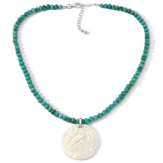  Treasures Sally C Treasures Turquoise and Mother of Pearl 18 Necklace