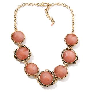  Necklaces Drop Studio Barse Peach Quartzite Bronze 18 Necklace