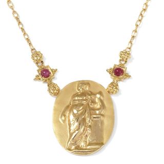  14K Intaglio Polyhymnia 18 1/2 Necklace