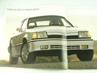 1989 89 Ford ESCORT BROCHURE Pony LX GT Hatchback