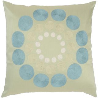 Inner Circle Throw Pillow, 18 x 18in   Green/Yellow