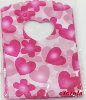   Very beautiful flowers heart pattern environmental plastic gift bag