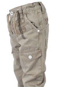 New Infants Babies Boys Enzo Kids Cuffed Leg Chinos Jeans Beige Ages