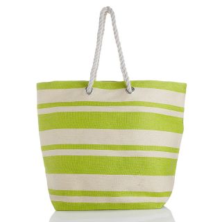  with stefani greenfield striped tote with rope handle rating 25 $ 4 00