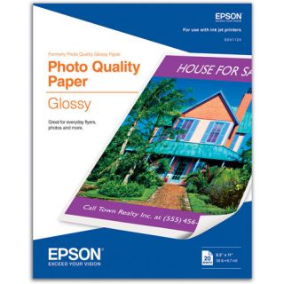 Epson Photo Quality Glossy Paper for Inkjet   8.5x11 (Letter)   20