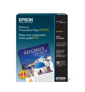 NEW Epson Premium Presentation Paper MATTE (8.5x11 Inches 50 Sheets
