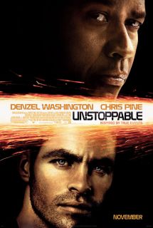 Unstoppable Movie Poster Double Sided Original Rolled 27x40 Denzel