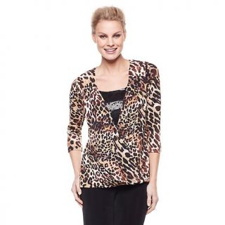 Fashion Tops Knit Tops & Tees Slinky® Brand 3/4 Sleeve Sequin