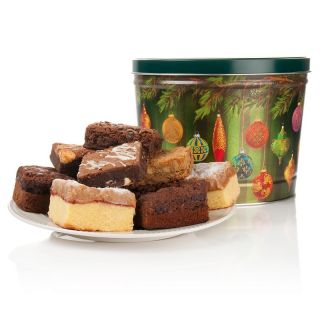 Davids Cookies Ornament Tin with 5 lb. Crumb Cakes and Brownies at