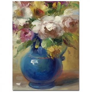  Marketplace Rio Flowers in a Blue Vase Canvas Art Print   24 x 32
