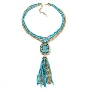 Jewelry Necklaces Drop Susan Lucci 20 Turquoise Color Bead and