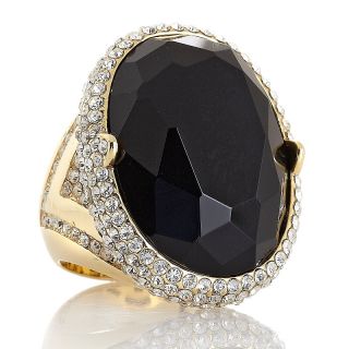  oval black crystal goldtone ring note customer pick rating 7 $ 29 95 s