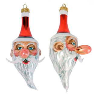 NIB Slavic Treasures Santa He Nose Hand Blown Glass Large 7 Christmas