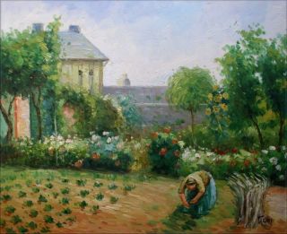  Painted Oil Painting Repro Camille Pissarro Artists Garden