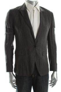 EDUN New Gray Heathered Notch Collar Lined One Button Suit Jacket