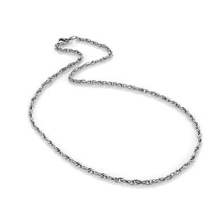Stately Steel 4mm Mirror Oval Link 24 Necklace