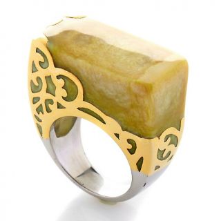  steel east west resin 2 tone filigree ring rating 28 $ 14 95 s h $ 1