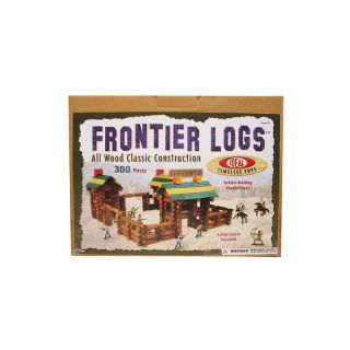 Frontier Logs Classic Wood Building Toy Set   300 piece