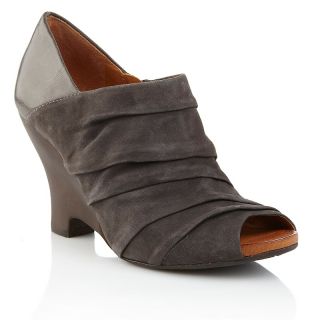 Naya Footwear Naya Genesis Ruched Leather Peep Toe Shootie