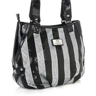 Handbags and Luggage Tote Bags Sharif Stripe Sequin Patent