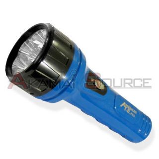  LED Blue Rechargeable Flashlight Camping Hunting Work Emergency Lights