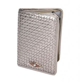 Elliott Lucca Dark Gold Leather Woven E Reader Kindle, Kindle Touch