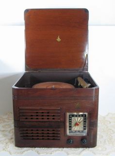 Emerson Phonograph Radio Combination in Ingraham Cabinet, circa 1941