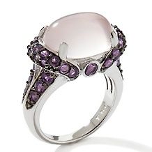 Victoria Wieck .48ct Pink Opal, Rhodolite and White Topaz Sterling