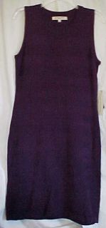 Classy Purple Knit Sheath Dress Evan Picone Grape Sz M