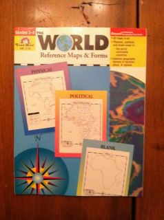Evan Moor The World Reference Maps Forms EMC 3720
