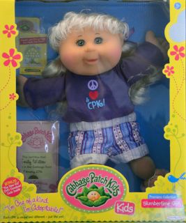 Cabbage Patch Kids Doll Maggie Addie Blonde Hair Blue Eyes Freckles