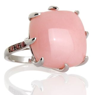  pink opal and garnet sterling silver ring rating 7 $ 39 98 s h $ 5