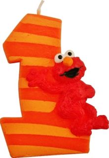Sesame 1 Elmo Birthday Candle 1st Party Supplies