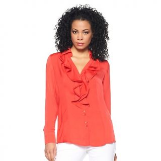  long sleeve blouse with ruffle front rating 44 $ 17 43 s h