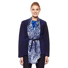 chi by falchi suede blazer with attached scarf $ 49 95 $ 159 90