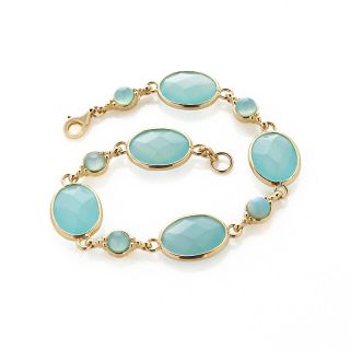 Jewelry Bracelets Tennis Technibond® Blue Chalcedony Oval, Round
